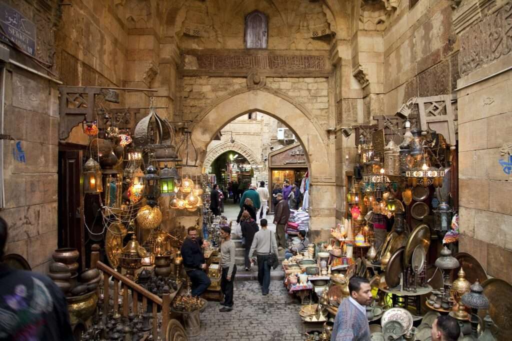 Take a day tour from Cairo to the historic Khan El-Khalili market.