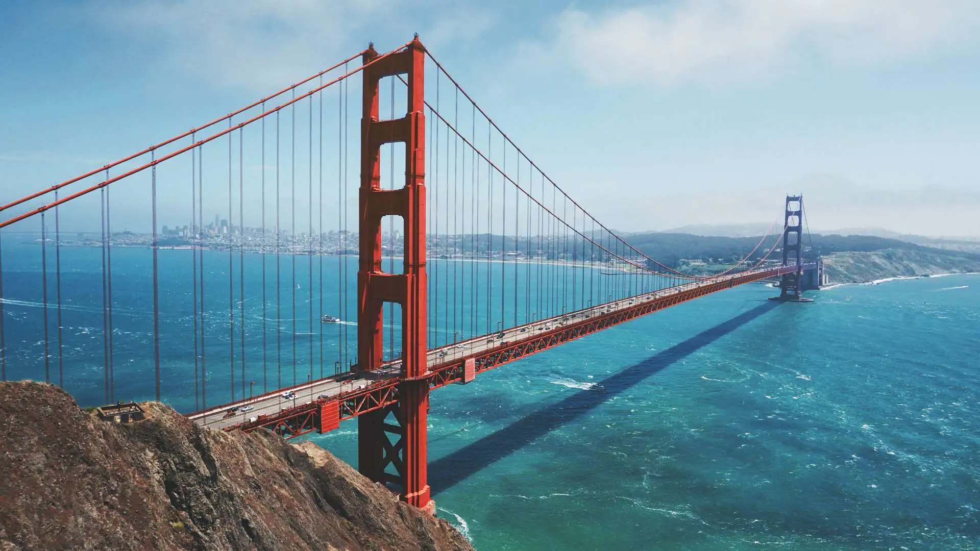 The Golden Gate Bridge from the Marin Headlands