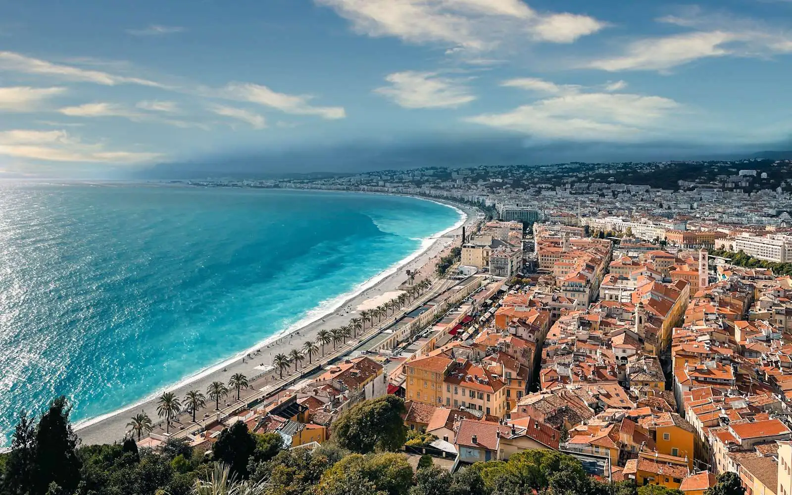 The curve of the Baie des Anges at Nice